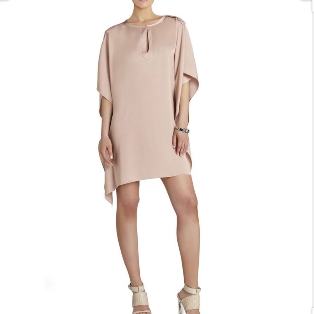 BCBGMAXAZRIA Jazmine Boho Kimono Satin Dress